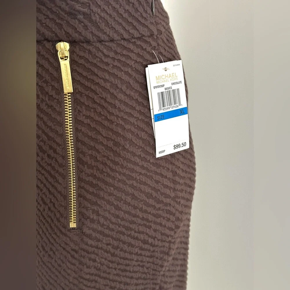 Michael Kors Brown Textured Pencil Skirt Size XL NWT